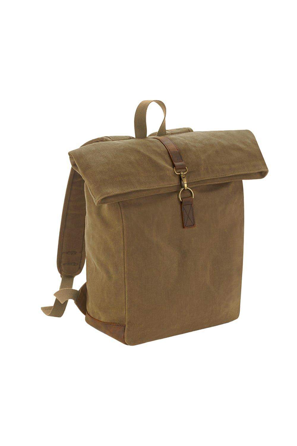 Heritage Waxed Canvas Leather Accent Backpack